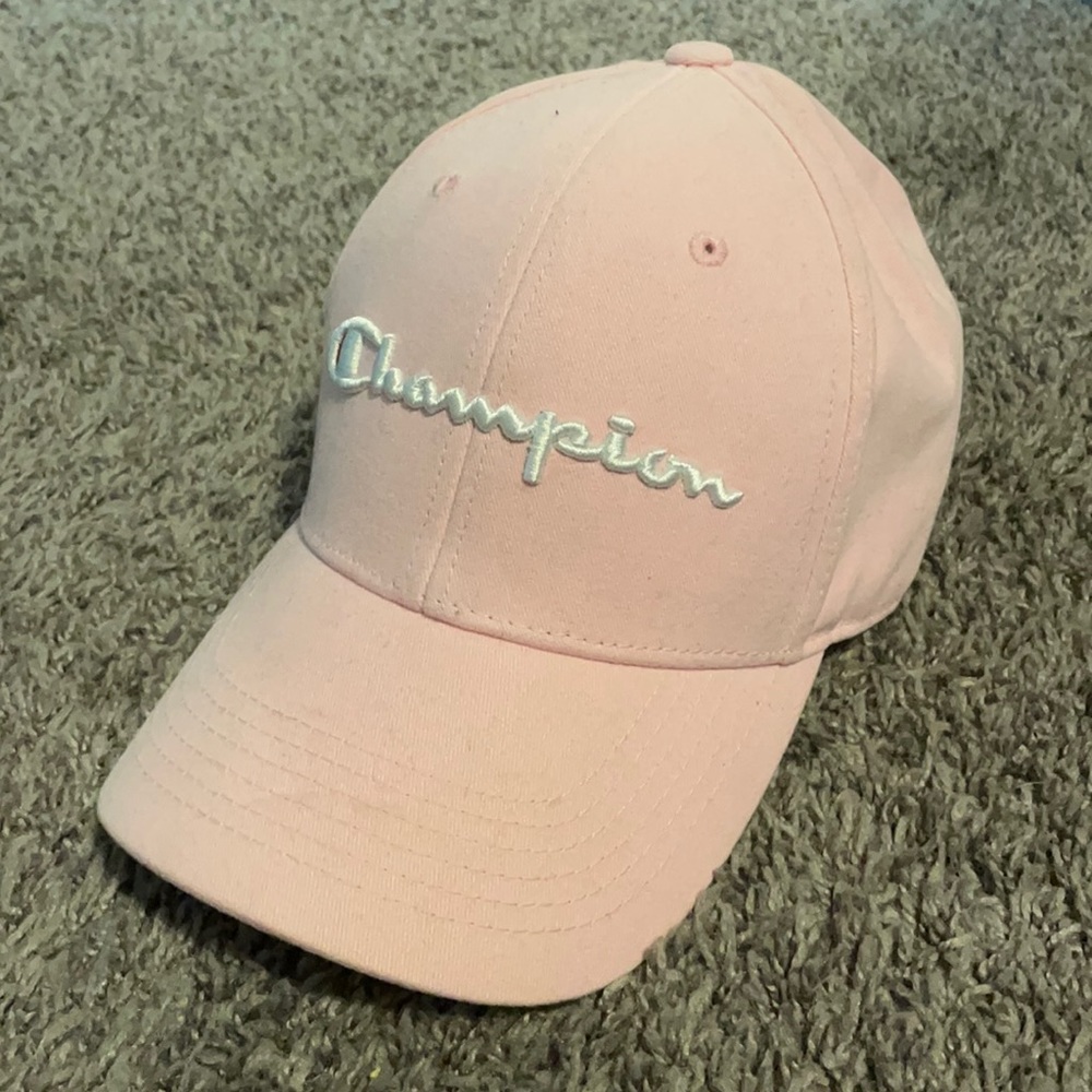 Pink Champion hat.